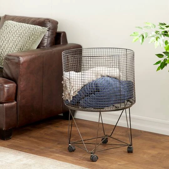 Bronze Farmhouse Metal Storage Cart 8 Bronze Farmhouse Metal Storage Cart - Image 6