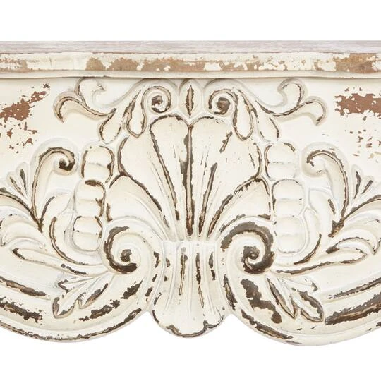 Brown Wood Vintage Wall Shelf 6 Brown Wood Vintage Wall Shelf - Image 4