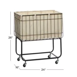 Black Contemporary Metal Storage Cart -Michaels Decor Sale D364395S 5