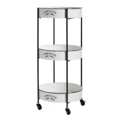 White Farmhouse Metal Storage Cart -Michaels Decor Sale D364402S 2