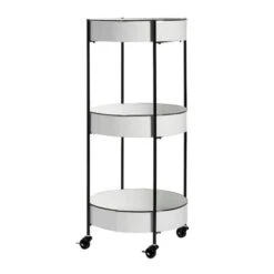 White Farmhouse Metal Storage Cart -Michaels Decor Sale D364402S 3