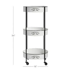 White Farmhouse Metal Storage Cart -Michaels Decor Sale D364402S 6