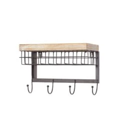 Brown Metal Farmhouse Wall Hook 12 Brown Metal Farmhouse Wall Hook -Michaels Decor Sale D364403S 2