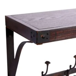 Brown Wood Industrial Wall Hooks With Shelf 15 Brown Wood Industrial Wall Hooks With Shelf -Michaels Decor Sale D364406S 4