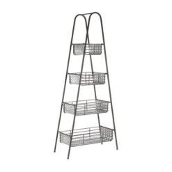 Farmhouse Black Metallic 4-Tier Storage Rack -Michaels Decor Sale D364411S 1 1