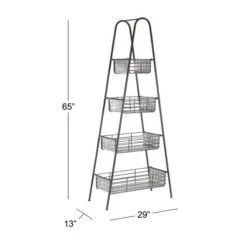 Farmhouse Black Metallic 4-Tier Storage Rack -Michaels Decor Sale D364411S 7