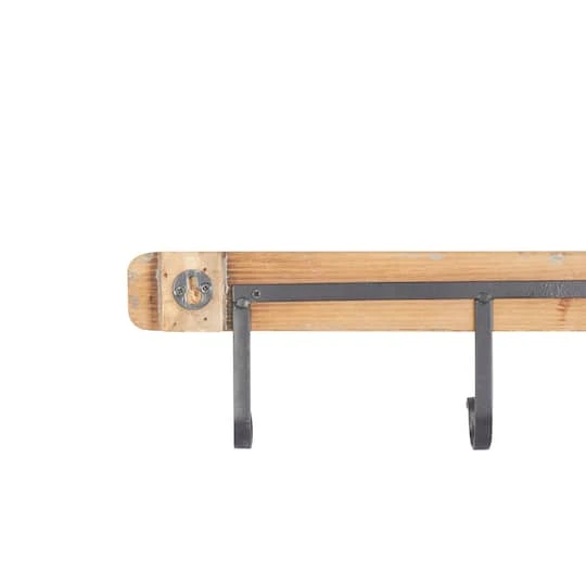 Brown Wood Eclectic Wall Hook 8 Brown Wood Eclectic Wall Hook - Image 6