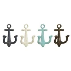 Multi Colored Metal Coastal Wall Hook, 4ct. -Michaels Decor Sale D364421S 2