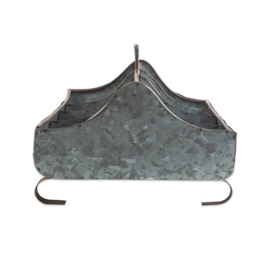 DII® 18" Galvanized Metal Farmhouse Caddy Tray 6 DII® 18" Galvanized Metal Farmhouse Caddy Tray - Image 4