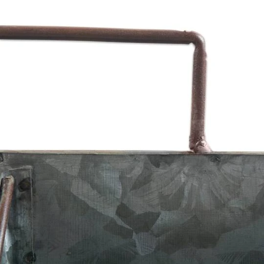 DII® 18" Galvanized Metal Farmhouse Caddy Tray 9 DII® 18" Galvanized Metal Farmhouse Caddy Tray - Image 7