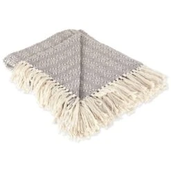 DII® Gray Diamond Stitch Throw
