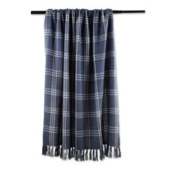 DII® French Blue Modern Farmhouse Plaid Throw -Michaels Decor Sale D364592S 2
