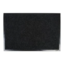 DII® J&M Charcoal Ribbed Walk Off Utility Mat, 30" X 48"