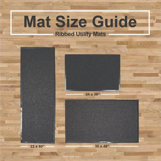 DII® J&M Charcoal Ribbed Walk Off Utility Mat, 30" X 48" 10 DII® J&M Charcoal Ribbed Walk Off Utility Mat, 30" X 48" - Image 8