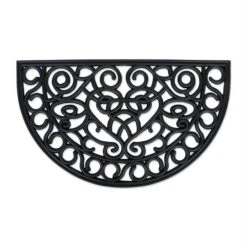 DII® J&M Iron Heart Half Round Rubber Doormat -Michaels Decor Sale D364599S 1 1