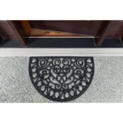 DII® J&M Iron Heart Half Round Rubber Doormat -Michaels Decor Sale D364599S 4