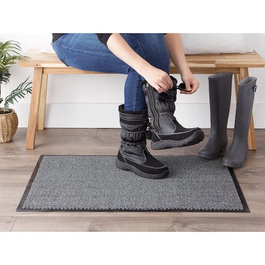 DII® Gray & Black Walk Off Utility Runner Doormat, 24" X 36" 9 DII® Gray & Black Walk Off Utility Runner Doormat, 24" X 36" - Image 7