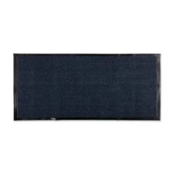 DII® Blue & Black Walk Off Utility Runner Doormat, 22" X 60"