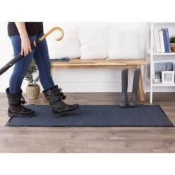 DII® Blue & Black Walk Off Utility Runner Doormat, 22" X 60" -Michaels Decor Sale D364672S 5
