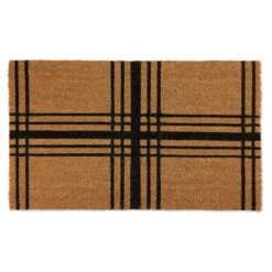 DII® Black Farmhouse Plaid Doormat