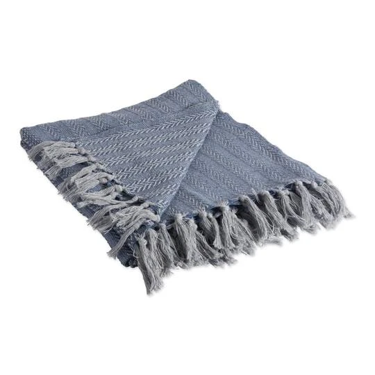 DII® French Blue Tonal Textured Throw 3 DII® French Blue Tonal Textured Throw