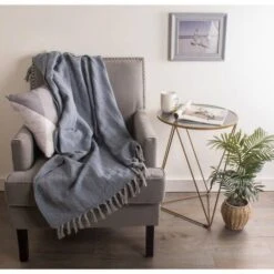 DII® French Blue Tonal Textured Throw 12 DII® French Blue Tonal Textured Throw -Michaels Decor Sale D364722S 2