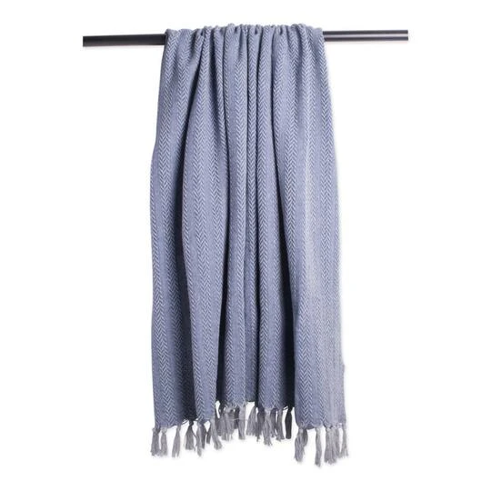 DII® French Blue Tonal Textured Throw 8 DII® French Blue Tonal Textured Throw - Image 6