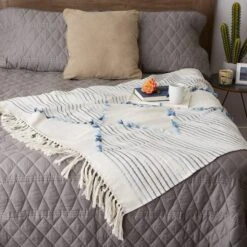 DII® French Blue Diamond Cut Throw -Michaels Decor Sale D364757S 5