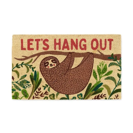 DII® Let's Hang Out Sloth Doormat 4 DII® Let's Hang Out Sloth Doormat - Image 2