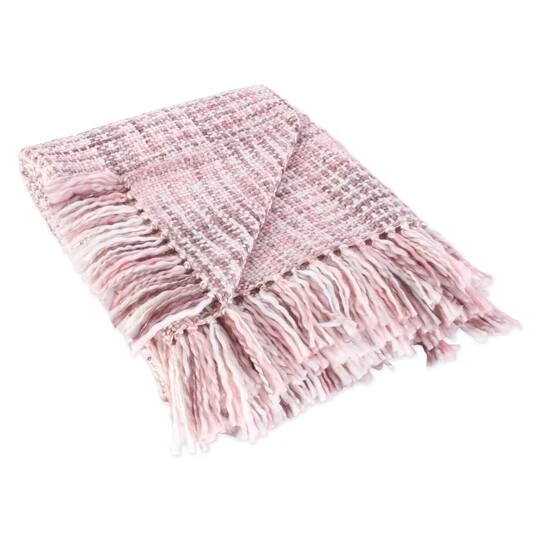 DII® Blush Variegated Acrylic Woven Throw 3 DII® Blush Variegated Acrylic Woven Throw
