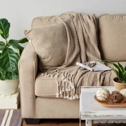 DII® Stone & White Textured Acrylic Throw -Michaels Decor Sale D364867S 6