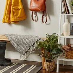 DII® Gray & White Textured Acrylic Throw -Michaels Decor Sale D364868S 2