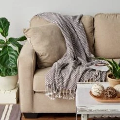 DII® Gray & White Textured Acrylic Throw -Michaels Decor Sale D364868S 7