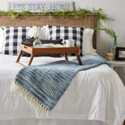 DII® Blue Tone Diagonal Stripe Acrylic Throw -Michaels Decor Sale D364875S 5