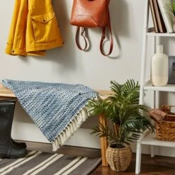 DII® Blue Tone Diagonal Stripe Acrylic Throw -Michaels Decor Sale D364875S 6