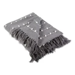 DII® Gray Woven Loop Throw
