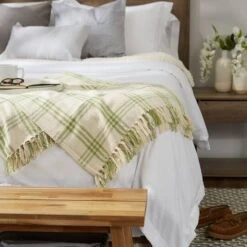 DII® Antique Green Modern Farmhouse Plaid Throw -Michaels Decor Sale D364909S 4