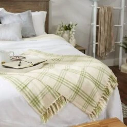 DII® Antique Green Modern Farmhouse Plaid Throw -Michaels Decor Sale D364909S 9