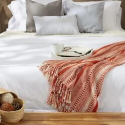 DII® Vintage Red Braided Stripe Throw -Michaels Decor Sale D364916S 4