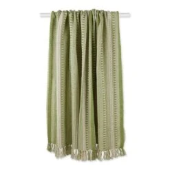 DII® Antique Green Braided Stripe Throw -Michaels Decor Sale D364924S 2
