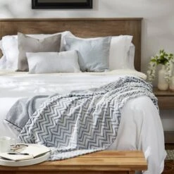 DII® French Blue Chevron Plush Throw 12 DII® French Blue Chevron Plush Throw -Michaels Decor Sale D364932S 2