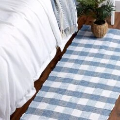 DII® Buffalo Check Rag Rug, 2.25ft. X 6ft. Stonewash Blue -Michaels Decor Sale D364940S 7