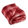 DII® Barn Red Farmhouse Plush Plaid Throw