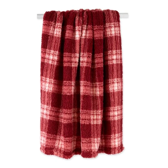 DII® Barn Red Farmhouse Plush Plaid Throw 7 DII® Barn Red Farmhouse Plush Plaid Throw - Image 5