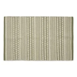 DII® Artichoke Green Dobby Stripe Hand-Loomed Rug, 2ft. X 3ft.