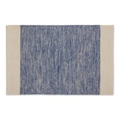 DII® French Blue Variegated Border Hand-Loomed Rug, 2ft. X 3ft.