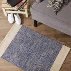 DII® French Blue Variegated Border Hand-Loomed Rug, 2ft. X 3ft. -Michaels Decor Sale D364957S 7