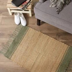 DII® Artichoke With Natural Jute Stripes Hand-Loomed Rug, 2ft. X 3ft. -Michaels Decor Sale D364965S 6