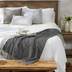 DII® Black & White Waffle Knit Throw -Michaels Decor Sale D364967S 5
