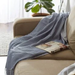 DII® Stonewash Blue & White Waffle Knit Throw -Michaels Decor Sale D364968S 5